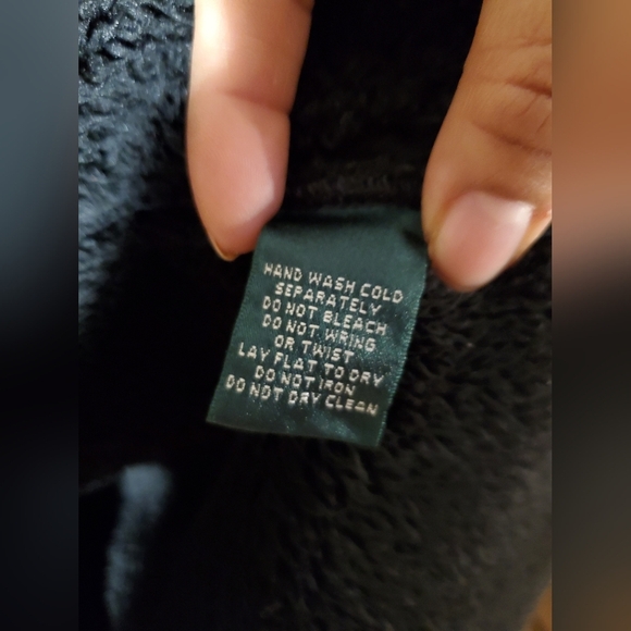 Lauren Ralph Lauren Faux Shearling Sherpa  Drape Front Jacket Size M - Picture 6 of 8